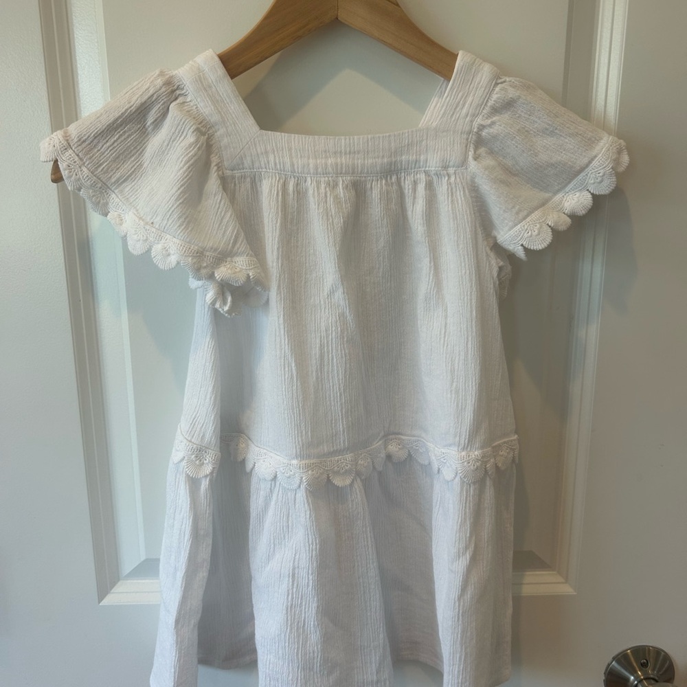 Crewcuts White Ruffled Sleeve Cover- Up